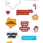 christmas stickers (orange)
