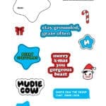 christmas stickers (blue)