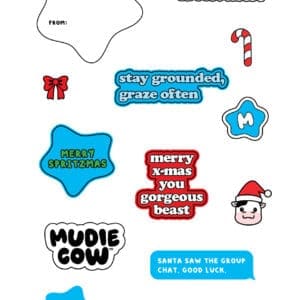 christmas stickers (blue)